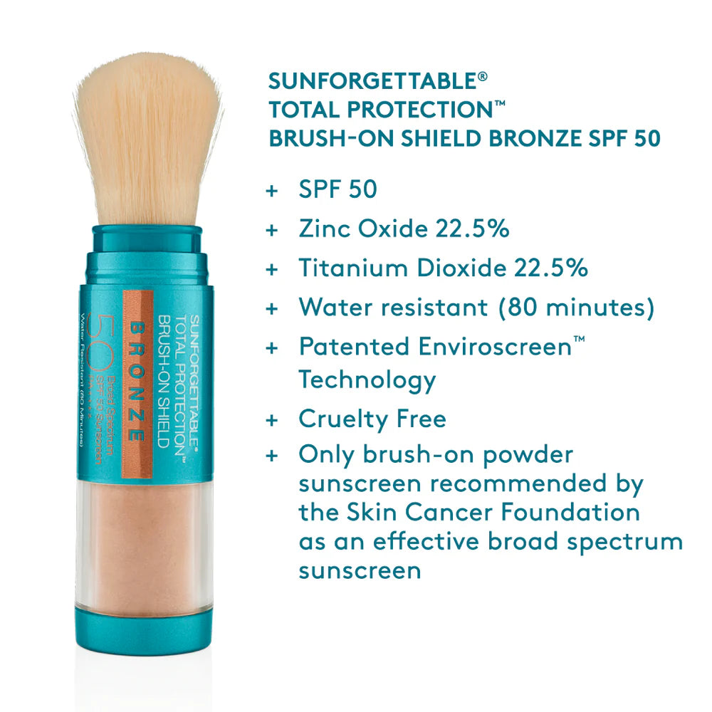 new
POWDER FORMULA
Sunforgettable® Total Protection® Brush-On Shield Bronze SPF 50