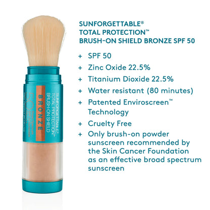new
POWDER FORMULA
Sunforgettable® Total Protection® Brush-On Shield Bronze SPF 50